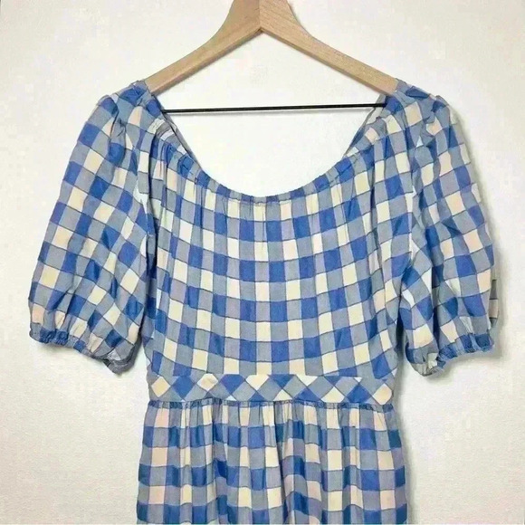 NWT FRNCH Victoire Check Center Cutout Woven Dress Size Small - Picture 9 of 15